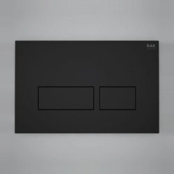 RAK Ecofix Matt Black Flush Plate With Rectangular Push Plates