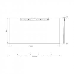 Purity Collection Infinity Concept 1850 x 900mm Wetroom Tray with 1000mm Drain and Installation Kit