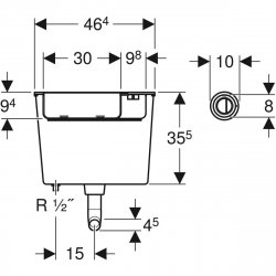 Geberit Low Height Concealed Cistern with Dual Flush Push Button