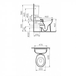 Vitra Commercial Arkitekt Low Level Toilet