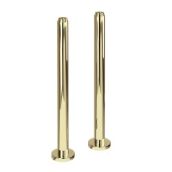 Burlington Riviera Art Deco Gold Stand Pipes for Freestanding Bath Taps