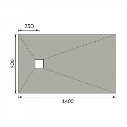 Purity Collection Level Access 1400 x 900mm Square End Drain Wetroom Tray