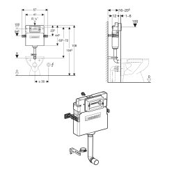 Geberit Duofix Delta/Selnova Back-to-Wall WC Pack