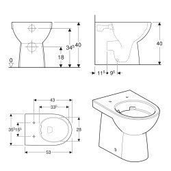 Geberit Duofix Delta/Selnova Back-to-Wall WC Pack