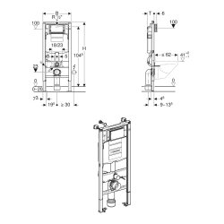 Geberit Duofix Sigma/Smyle Square Wall-Hung WC Pack