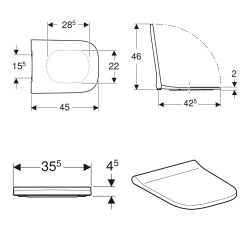 Geberit Duofix Sigma/Smyle Square Wall-Hung WC Pack