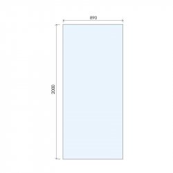 Purity Collection 1000mm Chrome Wetroom Panel with wall Support