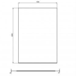 Ideal Standard i.life Dual Access 1400mm Wetroom Panel