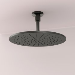 Ideal Standard IdealRain Silk Black Round 300mm Fixed Rainshower Head