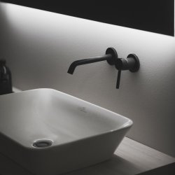 Ideal Standard Ceraline Silk Black Single Lever Wall Mounted Basin Mixer