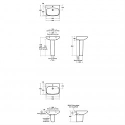 Ideal Standard i.life A 60cm 1 Tap Hole Basin