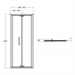 Ideal Standard i.life 900mm Bi-Fold Door