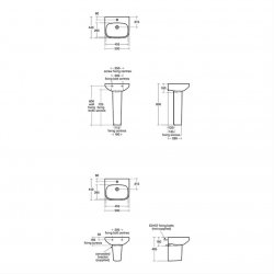 Ideal Standard i.life A 50cm 1 Tap Hole Basin