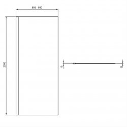 Ideal Standard i.life 900mm Wetroom Panel