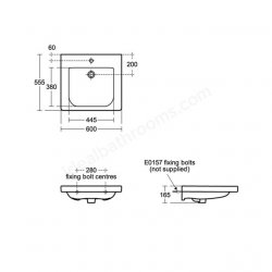 Ideal Standard Concept Freedom 60cm Accessible Basin