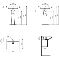 Ideal Standard Connect Air Cube 60cm Basin