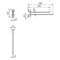 Ideal Standard IOM Square Double Towel Bar