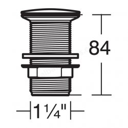 Ideal Standard Unslotted Click Plug Basin Waste