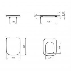 Ideal Standard i.life B Standard Close Toilet Seat & Cover