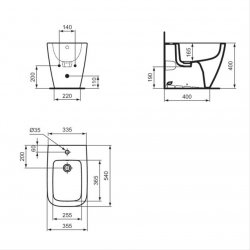 Ideal Standard i.life B Back to Wall Bidet