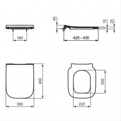 Ideal Standard i.life B Slim Soft Close Toilet Seat & Cover