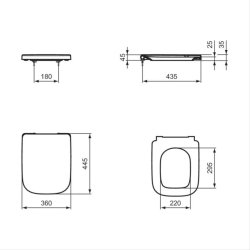 Ideal Standard i.life B Soft Close Toilet Seat & Cover - White