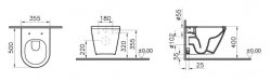 Vitra Integra Compact Rimless Wall Hung WC with Hidden Fixings