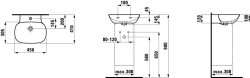 Laufen Ino Matt White 450 x 410mm Small Basin - One Tap Hole