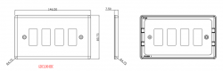 Knightsbridge 4G Grid Faceplate - Rounded Edge Brushed Chrome - (GDCL4BC)