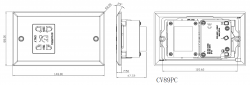 Knightsbridge 115-230V Dual Voltage Shaver Socket with Black Insert - Bevelled Edge Polished Chrome - (CV89PC)