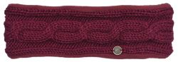 Pure Wool Fleece Lined - Cable Headband - Berry