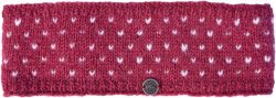 NAYA - pure wool fleece lined - tick headband - raspberry/white