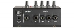 Qtx 170.205 High 8 x 6.3mm Jack Inputs Mini Line Level & Instrument Mixers - Blk