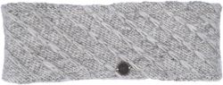 Pure Wool Fleece lined - Diagonal Chain Headband - Pale grey