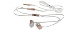av:link 100.340 Stylish Metallic Magnetic Stereo Earphones - Rose and White