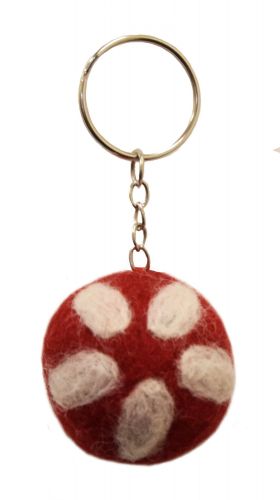 Petal Keyrings - Red/White