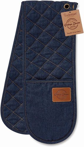 Cooksmart Double Oven Glove - Oxford Denim