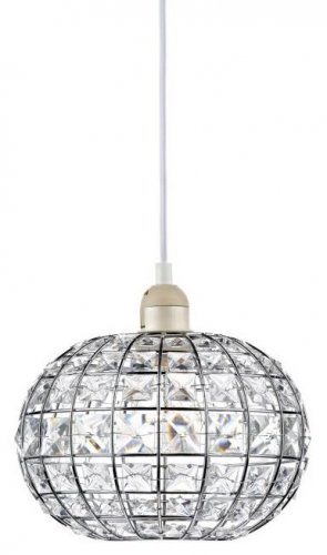 Dar Letitia Crystal Non Electric Pendant Polished Chrome