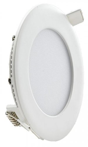 Circular LED Panel 6w 120mm dia White Trim - 3000K