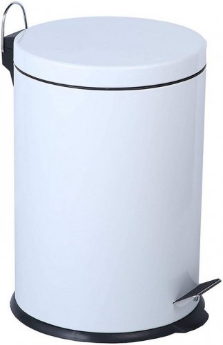 Buckingham 12 Litre White Pedal Bin