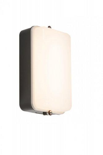 Knightsbridge 230V IP54 5W LED Security Amenity Bulkhead Black Base with Opal Diffuser Cool White 4000K (AMLEDB)