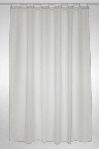 Plain Polyester Shower Curtain 180x200cm - white