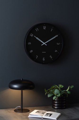 Present Time Wall Clock Stark Iron - Matt Black