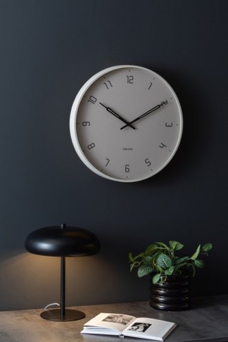 Present Time Wall Clock Stark Iron Matt - Warm Grey