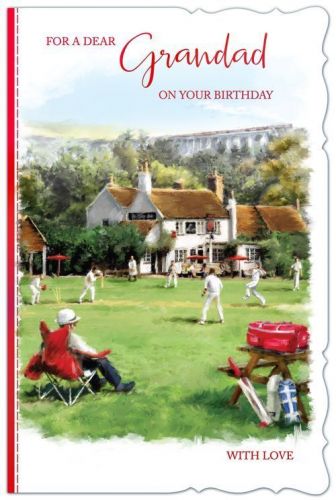 Birthday Card - Grandad - Cricket Pub - Out of the Blue