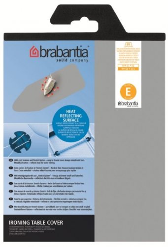 brabantia e 135x49cm cover cotton 2mm foam metalised silver