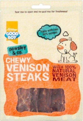 Good Boy Venison Steaks - 80g