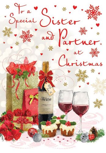 Christmas Card - Sister & Partner Wine - Regal