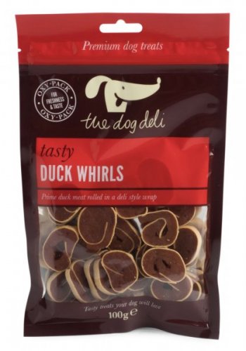 The Dog Deli Tasty Duck Whirls 100g