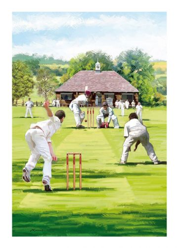 Birthday Card - The Cricket Match - Country Cards